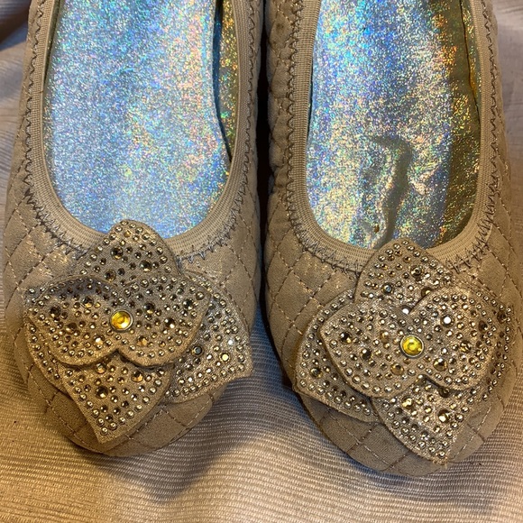 Stuart Weitzman metallic rose gold ballet quilted - Picture 2 of 14